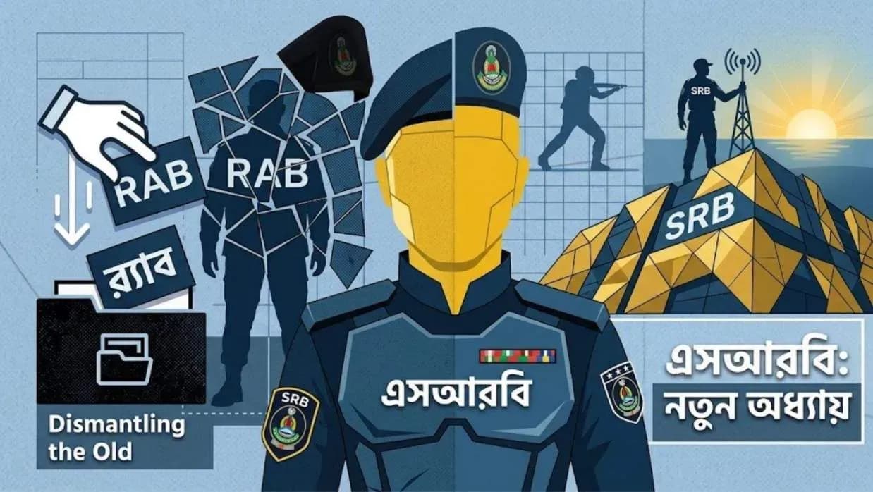 র‍্যাব বিলুপ্ত করে গেজেট প্রকাশ, যাত্রা শুরু এসআরবির