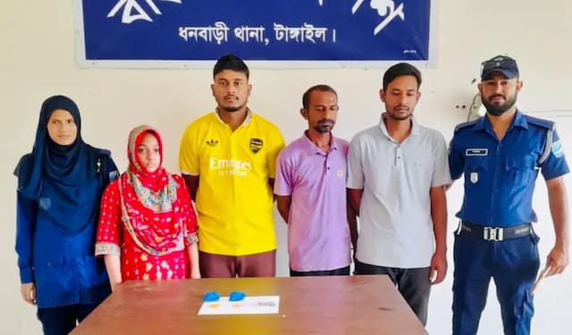 ধনবাড়ীতে ইয়াবা-হেরোইনসহ নারীসহ চারজন গ্রেপ্তার
